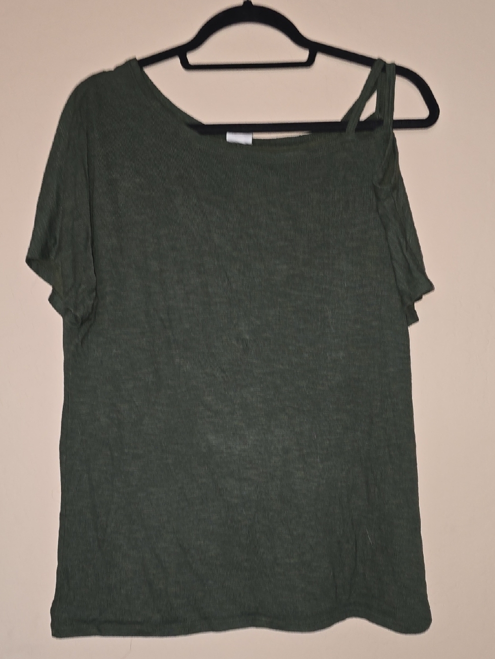 Women's Olive Green One-Shoulder Strap Top